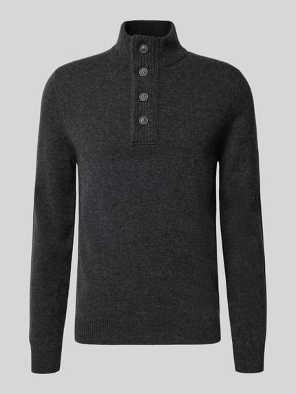 Barbour 'Regular fit' schipperstrui van pure wol Antraciet - 2