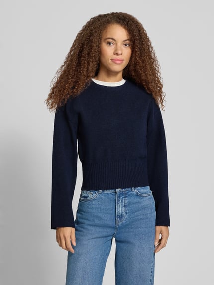 ONLY Pullover mit ausgestelltem Ärmelabschluss Marine 4