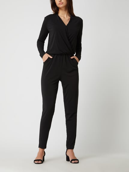 ICHI Jumpsuit in Wickel-Optik Modell 'Lima' Black 1