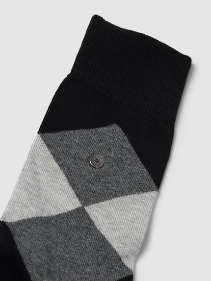 Burlington Socken mit Allover-Muster Modell 'Clyde' Black 2