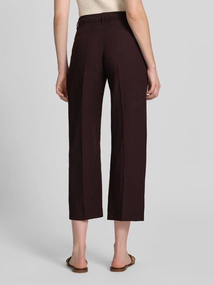 Raffaello Rossi Stoffhose mit Bügelfalten Modell 'OLESSA' Dunkelbraun 5