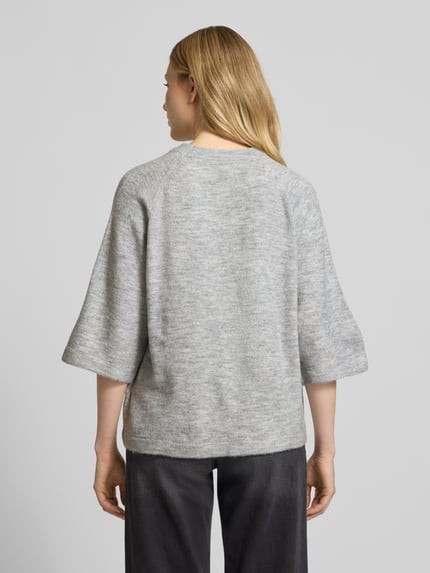 Soyaconcept Strickpullover mit 1/2-Arm Modell 'ORLEAN' Hellgrau Melange 5