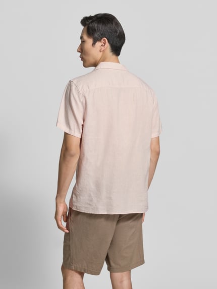 CK Calvin Klein regular fit vrijetijdsoverhemd van mix van linnen en lyocell Zand - 5