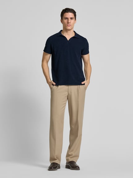 JOOP! JEANS Regular Fit Poloshirt mit V-Ausschnitt Modell 'Antal' Marine 1
