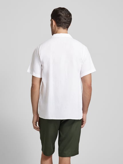 KnowledgeCotton Apparel Box Fit Freizeithemd mit Reverskragen Weiss 5