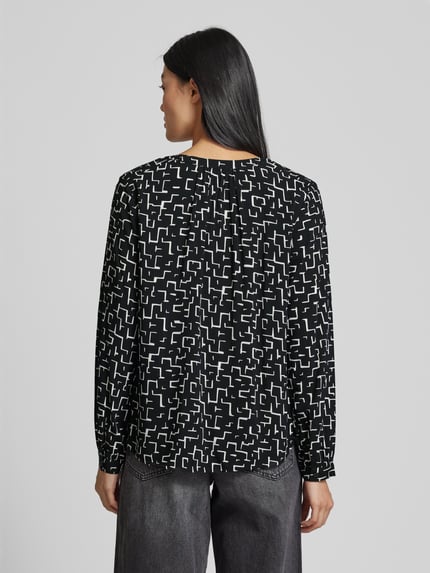 Street One Blouseshirt met V-hals Zwart - 5