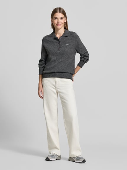 Lacoste Regular Fit Pullover aus reiner Wolle  Anthrazit 1