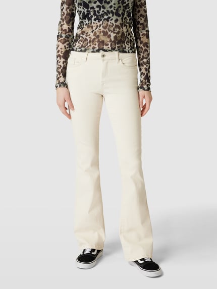 ONLY Flared Cut Jeans mit 5-Pocket-Design Modell 'BLUSH' Ecru 4