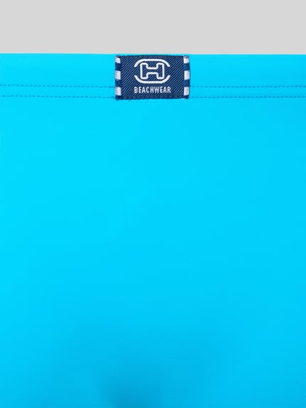 HOM Zwembroek in effen design, model 'SEA LIFE' Turquoise - 2