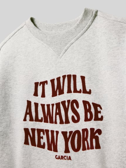 Garcia Sweatshirt met statementprint en ronde hals Middengrijs gemêleerd - 2