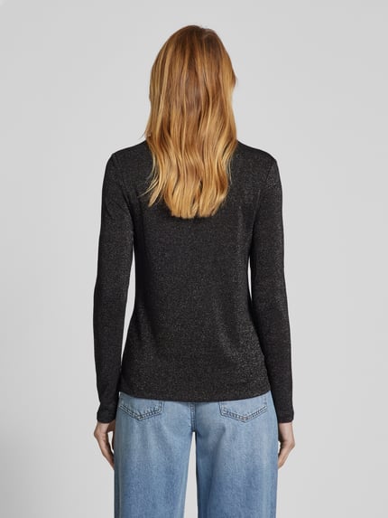Street One Longsleeve aus Viskose-Mix mit Stehkragen BLACK 5