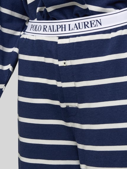 Polo Ralph Lauren Pyjama mit Logo-Stitching und elastischem Logo-Bund Dunkelblau 2