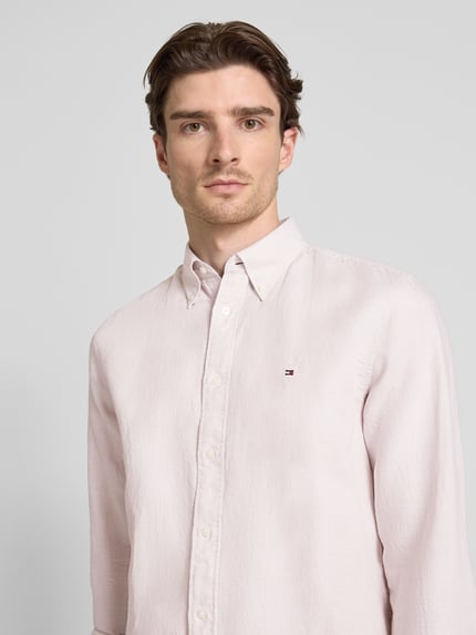 Tommy Hilfiger Regular Fit Freizeithemden aus Baumwoll-Leinen-Mix Beige 3