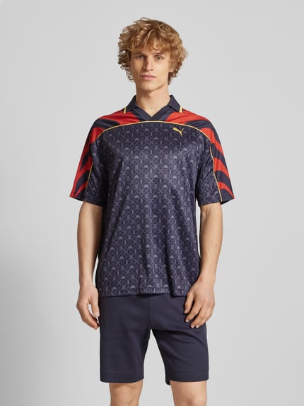 PUMA Performance Relaxed Fit Trikot mit Logo-Print Modell 'ROAD TO UNITY' Dunkelblau 4