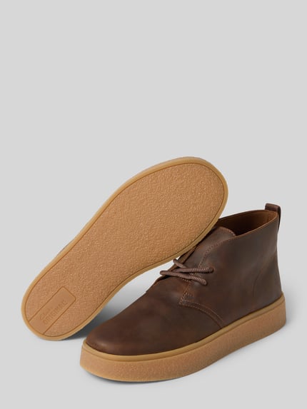 Clarks Boots aus Rindsnappa mit Gummisohle Mittelbraun 4
