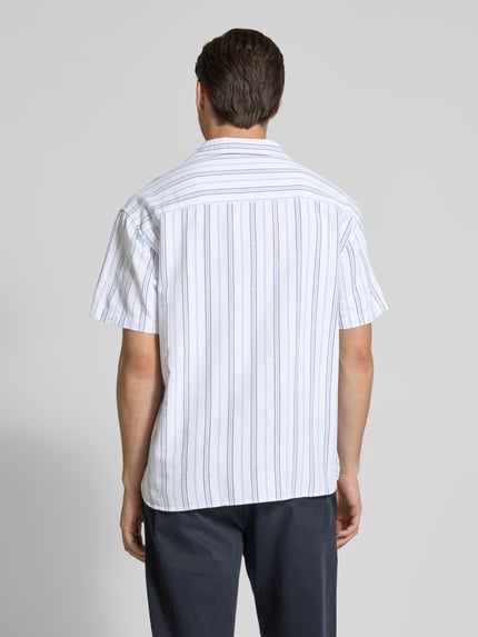 JACK & JONES Premium Regular Fit Freizeithemd aus Baumwoll-Mix mit Leinen-Anteil Modell 'MONTANA' Weiss 5