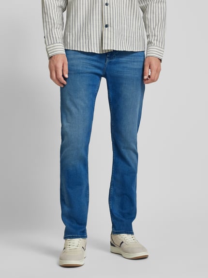 BOSS Jeansy o kroju slim fit z 5 kieszeniami model ‘Delaware’ Niebieski 4