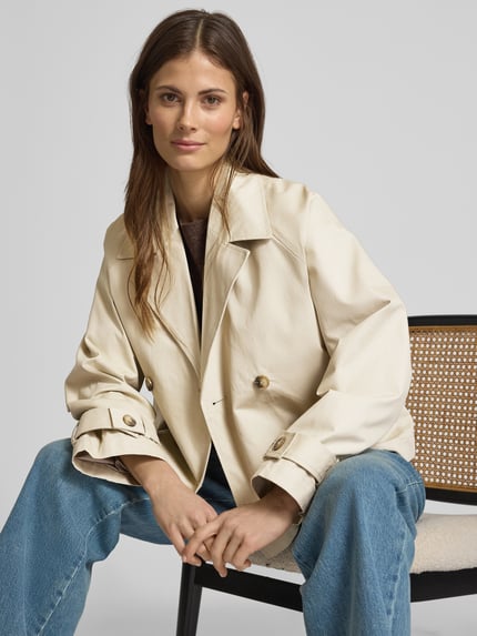 Selected Trenchcoat mit Leistentaschen Modell 'CILO' Beige 3