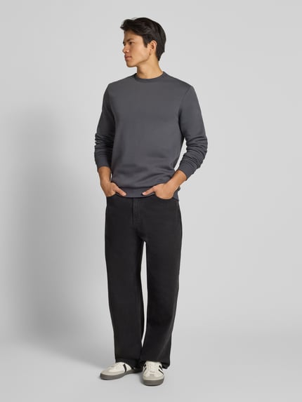 ONLY & SONS Regular Fit Sweatshirt aus Baumwoll-Mix Modell 'CERES' Dunkelgrau 1