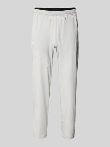 EA7 Emporio Armani Stoffhose mit elastischem Bund Hellgrau 2