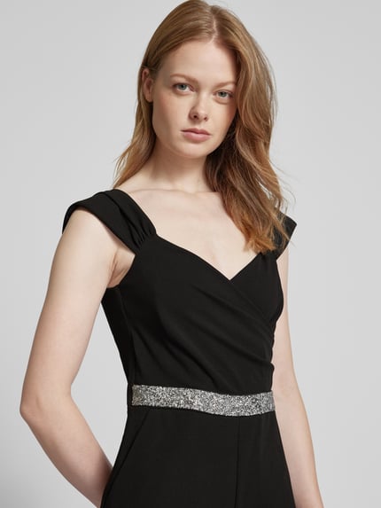 SISTAGLAM Jumpsuit met hartvormige hals Zwart - 3
