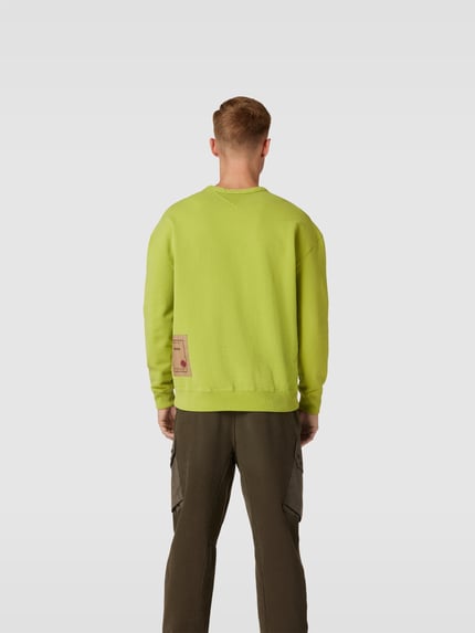 Ten C Bluza o kroju oversized z bawełny Jabłkowozielony 5