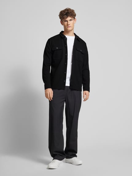 ONLY & SONS Vrijetijdsoverhemd met Knoopsluiting Model 'NEWKODYL' Zwart - 1