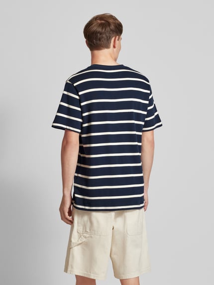 Pepe Jeans T-Shirt mit Label-Patch Modell 'Alessandro' Marine 5