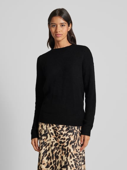 MSCH Copenhagen Loose fit gebreide pullover met wol model 'Festina' Zwart - 4
