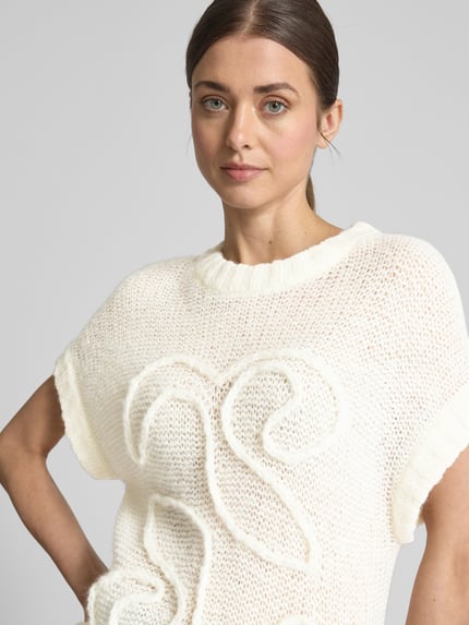 My Essential Wardrobe Pullunder met wol-aandeel model 'Lingo' Wit - 3
