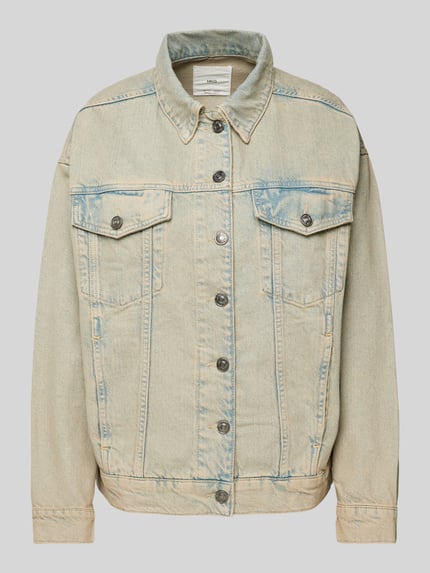 MANGO Jeansjacke im Used-Look Modell 'MAYA' Hellblau 2