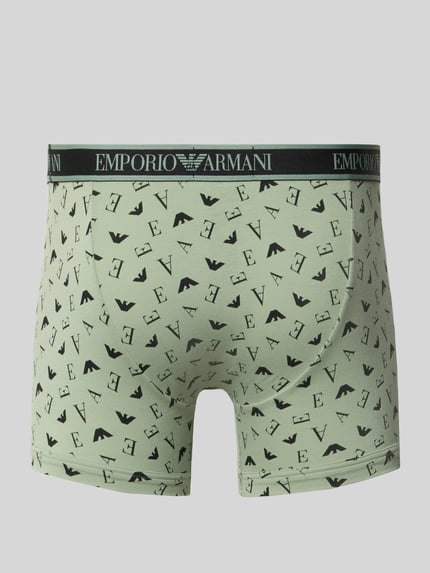 Emporio Armani Slim Fit Trunks aus Baumwoll-Mix Rostrot 3