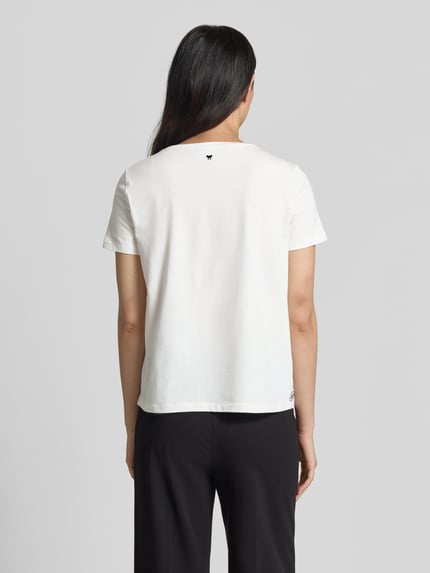Weekend Max Mara regular fit T-shirt van mix van katoen en linnen model 'GENIO' Wit - 5