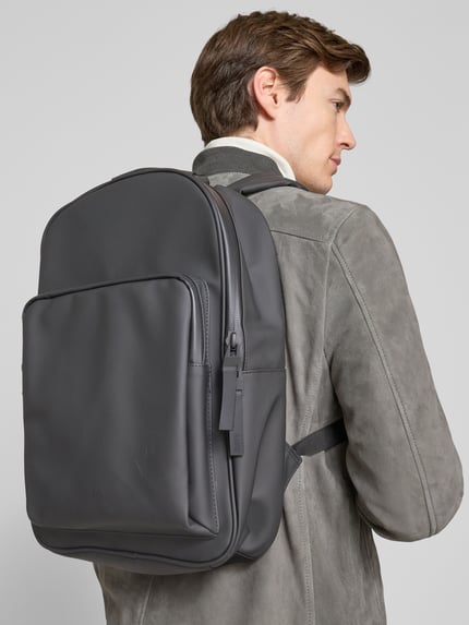 Rains Plecak z imitacji skóry BLACK 1