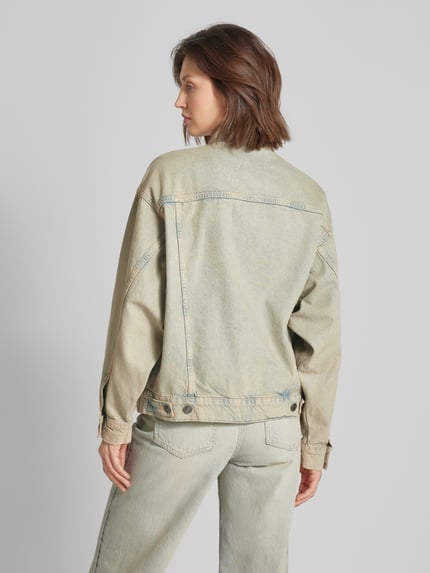 MANGO Jeansjacke im Used-Look Modell 'MAYA' Hellblau 5