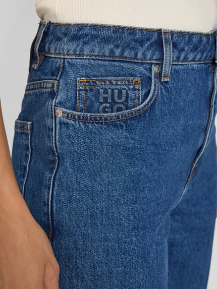 HUGO Mom Fit Jeans van puur katoen Blauw - 3