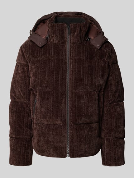 BOSS Orange Pufferjacke mit abnehmbarer Kapuze Schoko 2