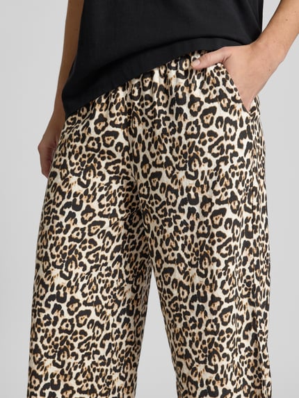 b.young Linnen broek met elastische band, model 'FALAKKA' Zwart - 3