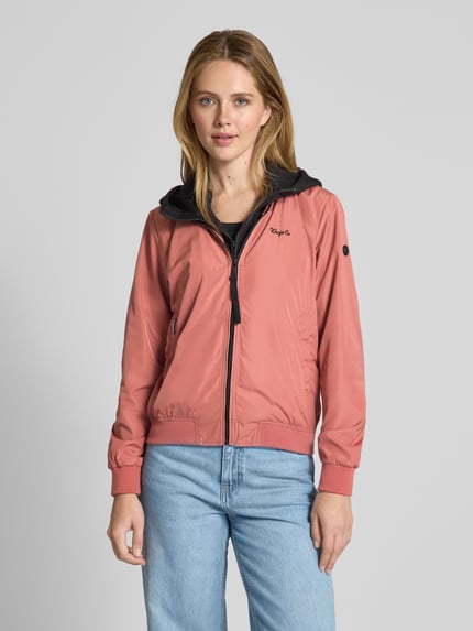 khujo Bomberjacke mit Label-Print Modell 'SEEAM' Altrosa 4