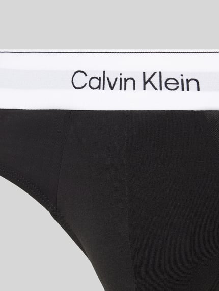 Calvin Klein Underwear Slip mit elastischem Label-Bund im 3er-Pack Black 2