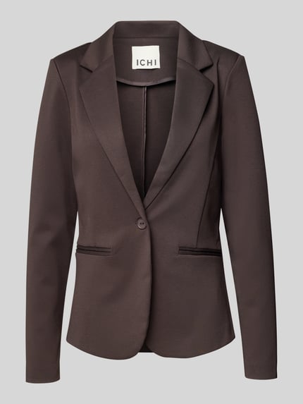 ICHI Slim Fit Blazer mit Paspeltaschen Modell 'KATE' Dunkelbraun 2