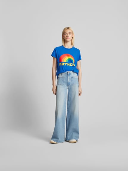 Mother T-shirt met motiefprint Blauw - 1
