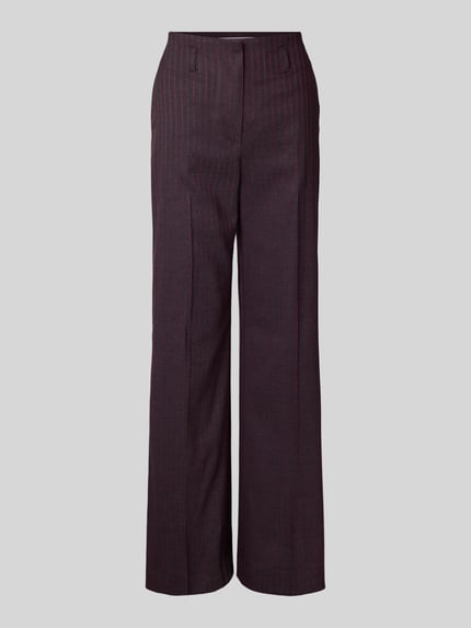 Raffaello Rossi Straight leg stoffen broek met persplooien, model 'ANAIS' Donkergrijs - 2