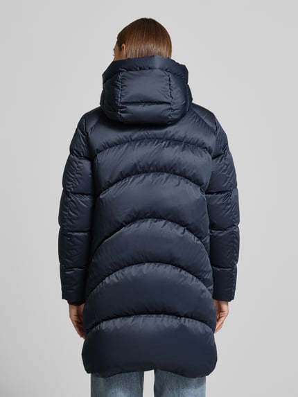 Blauer USA Gewatteerde lange jas met capuchon, model 'OPERA' Donkerblauw - 5