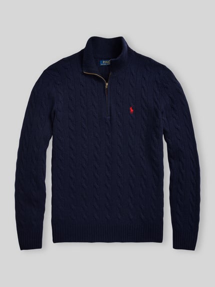 Polo Ralph Lauren Regular Fit Troyer aus Woll-Kaschmir-Mix Marine 2