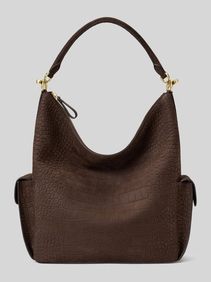 Lauren Ralph Lauren Handtas met echt leer Donkerbruin - 1