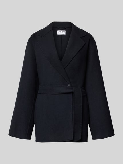 Jake*s Casual Jacke mit Viskose-Anteil in Wickel-Optik Marine 2