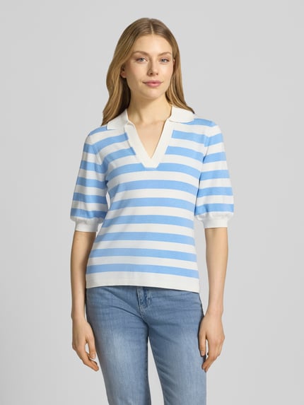 b.young Slim Fit Poloshirt aus Viskose-Mix Modell 'Morla' Hellblau 4