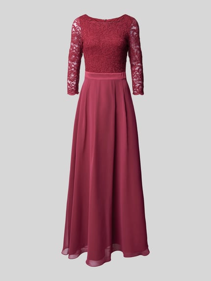 SWING Abendkleid mit Ausbrenner-Effekt Rot 2