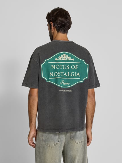 Don´t Waste Culture T-shirt met motiefprint, model 'Xandor' Antraciet - 5